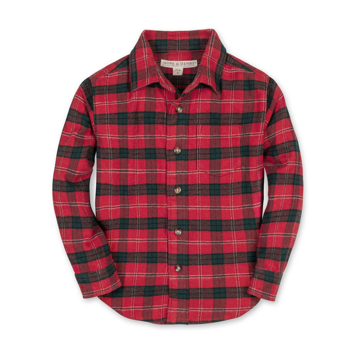 Organic Flannel Shirt: London Plaid