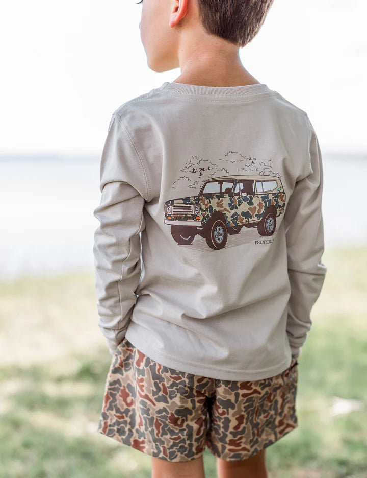 Boys Mallard Short Vintage Camo