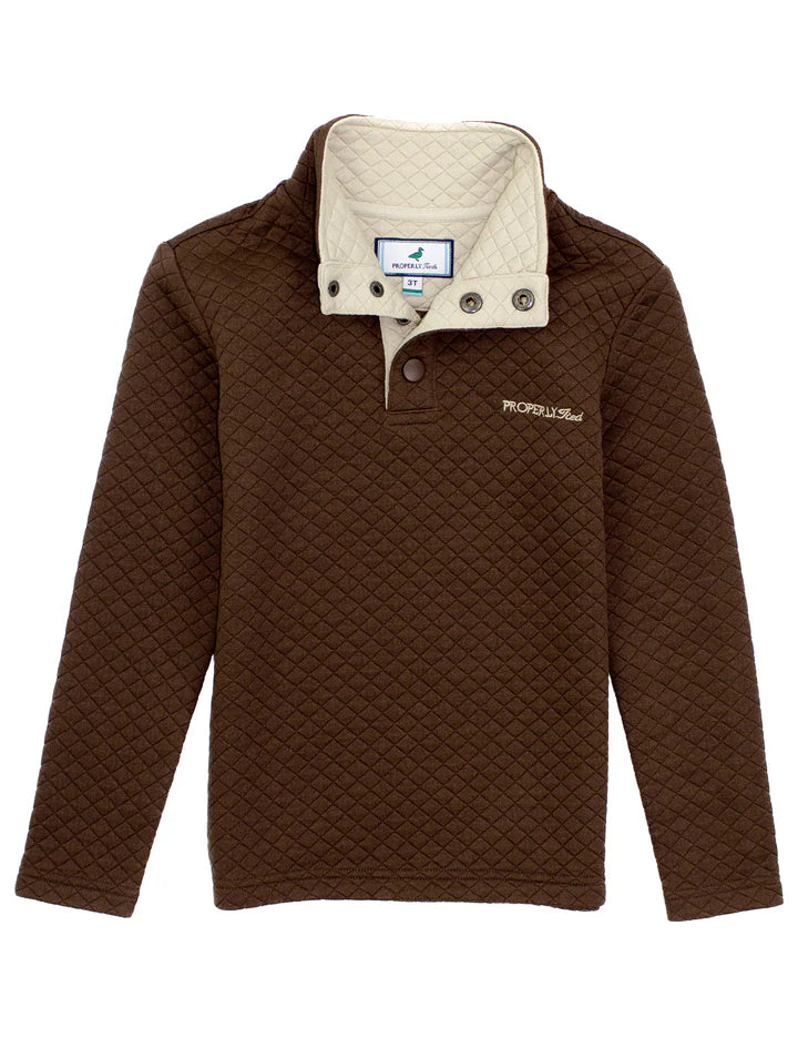 Boys Club Pullover- Brown