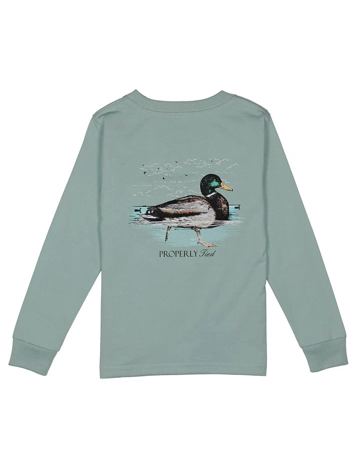 Boys Swimming Mallard LS Marine Mist