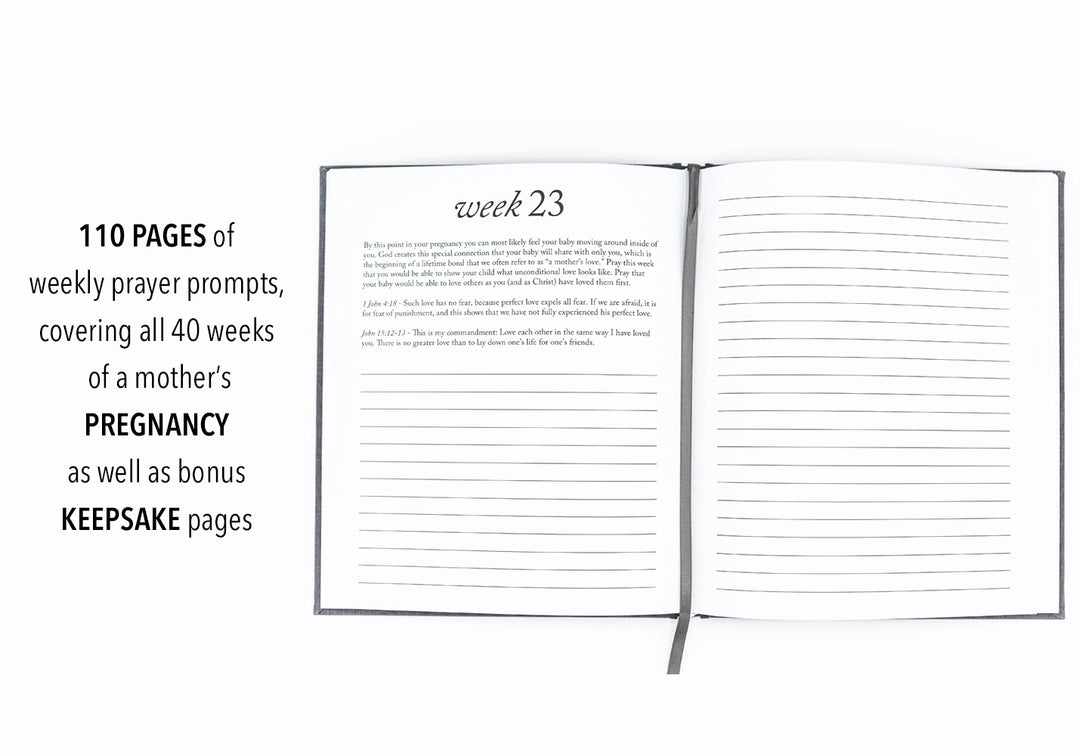 Pregnancy Prayer Journal & Memory Book for Moms - Ivory