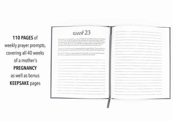 Pregnancy Prayer Journal & Memory Book for Moms - Ivory
