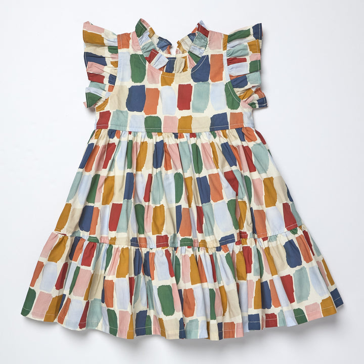 Girls Jennifer Dress-Fall Paint Swatch