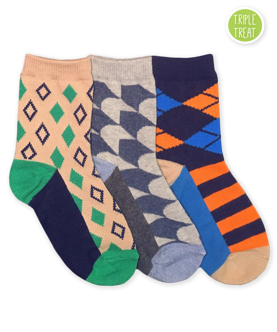 FUNKY DIAMOND DRESS SOCKS - 1 pair