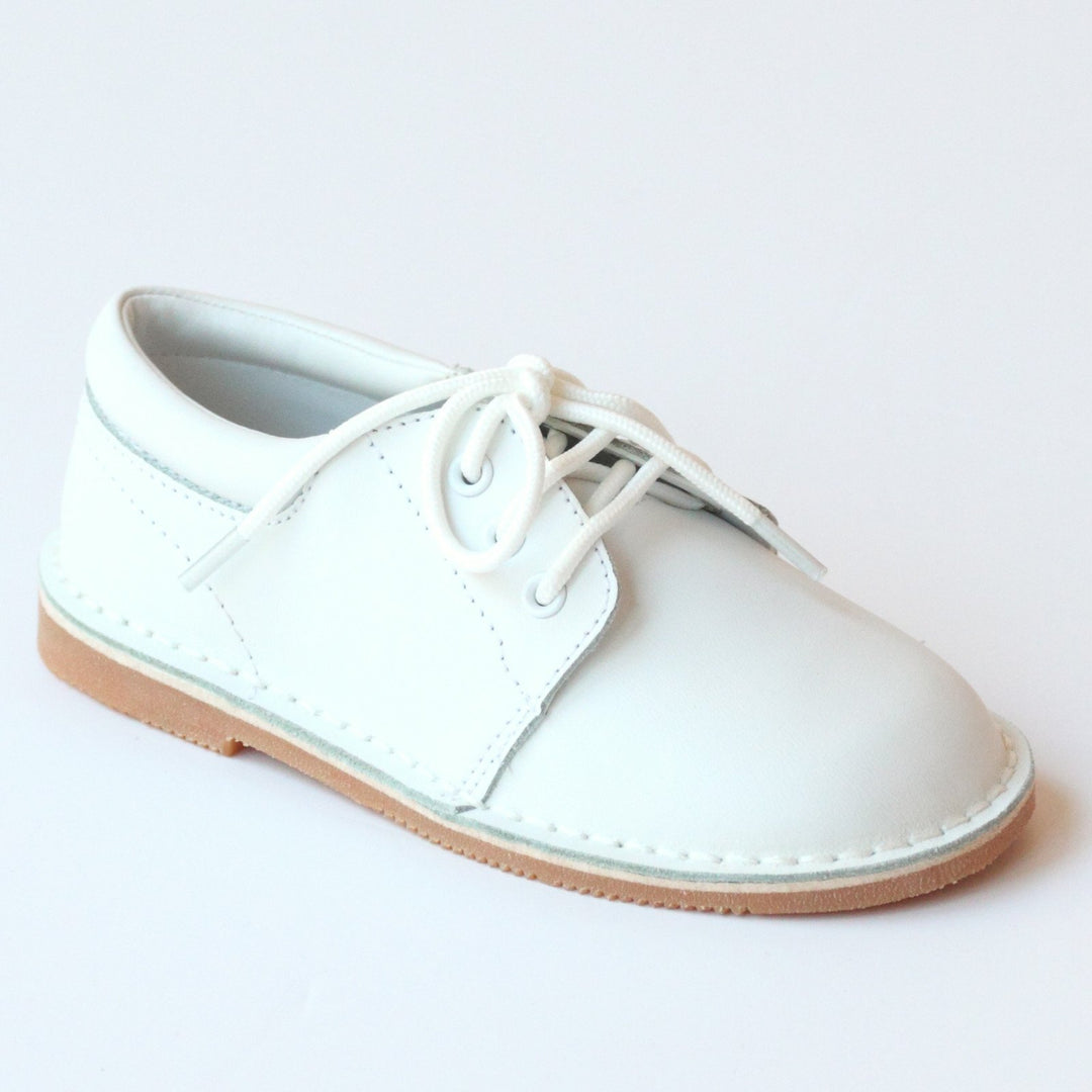 Tyler Lace Up Leather Shoe-White
