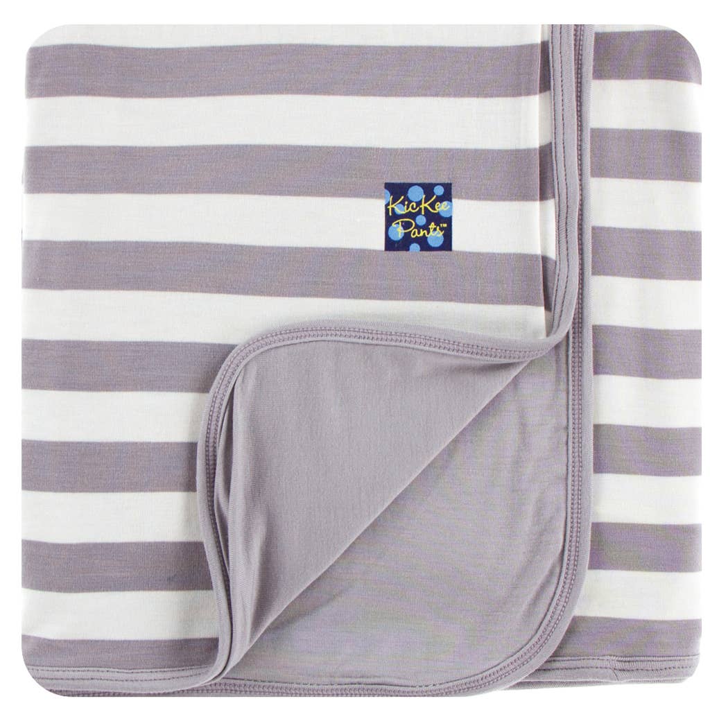 Stroller Blanket - Feather Contrast Stripe