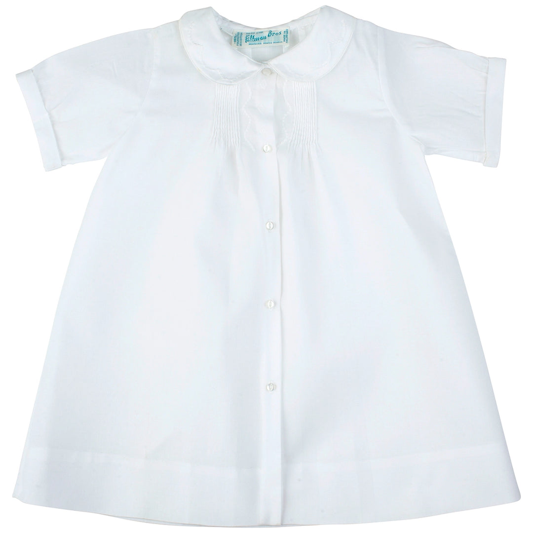 Boys Embroidered Collar Folded Daygown