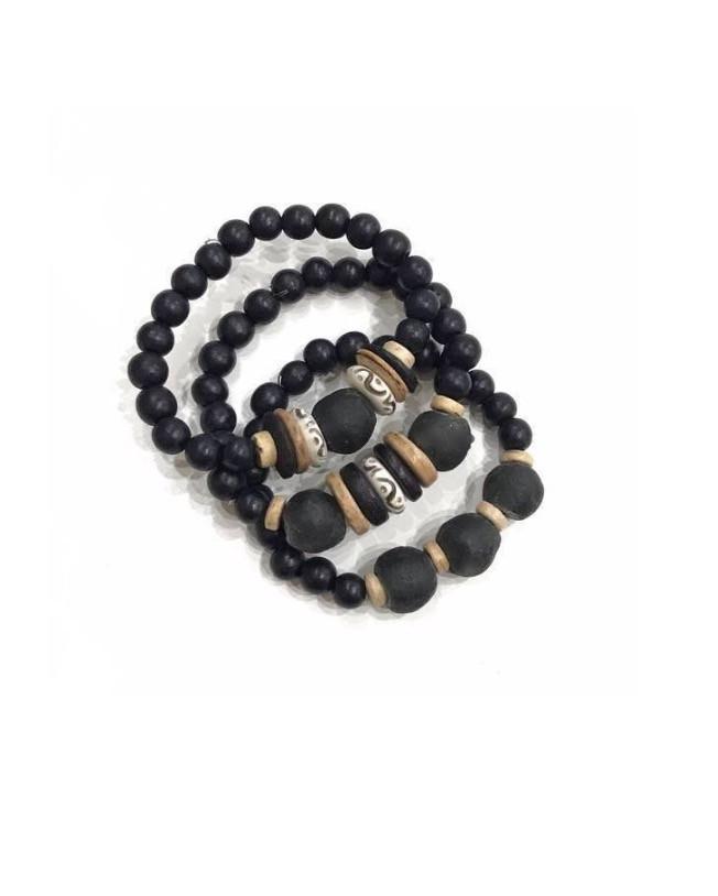 Little Twig Stack Bracelet- Black