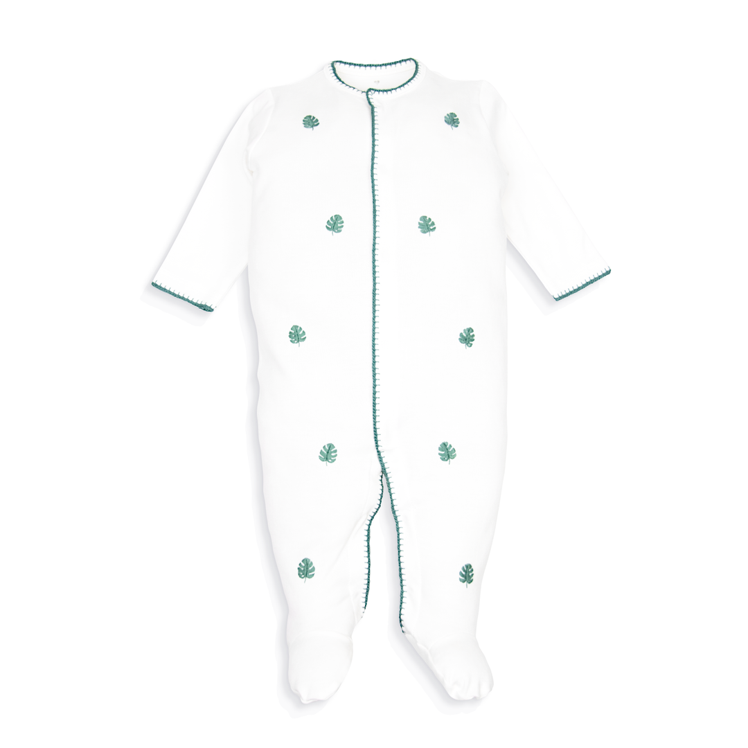 Pima Baby Pajama Monstera
