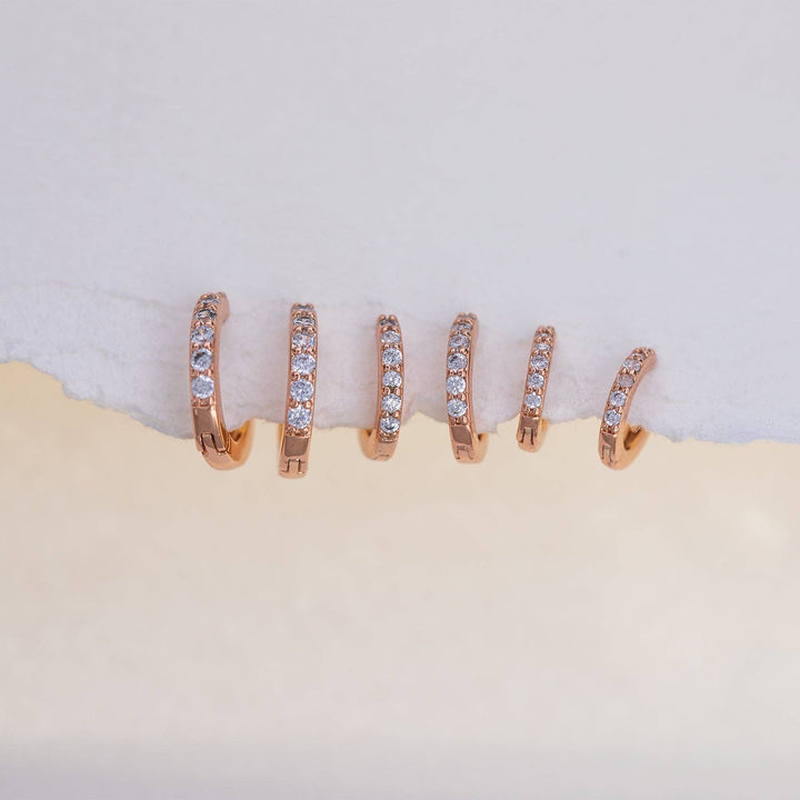 Walk of Fame Hoop Set: Rose Gold