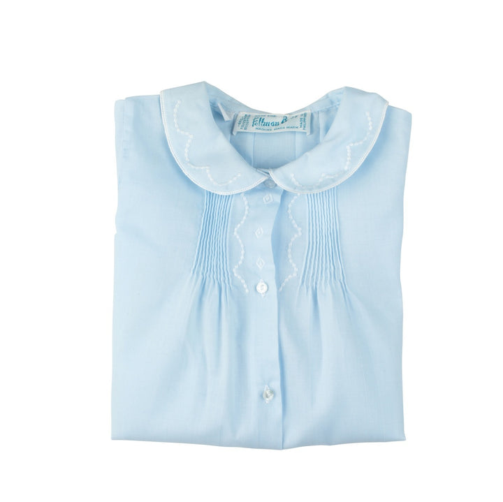 Boys Embroidered Collar Folded Daygown