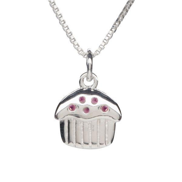 STERLING SILVER CUPCAKE NECKLACE